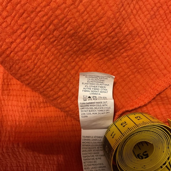 Lucky Brand Women’s Button Down Tank Top Orange Collared - Picture 9 of 9